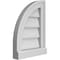 Ekena Millwork Quarter Round Top Left Surface Mount PVC Gable Vent w/ 2"W x 2"P Brickmould Sill Frame, 12"W x 16"H GVPQL12X1603SN - alternate 4